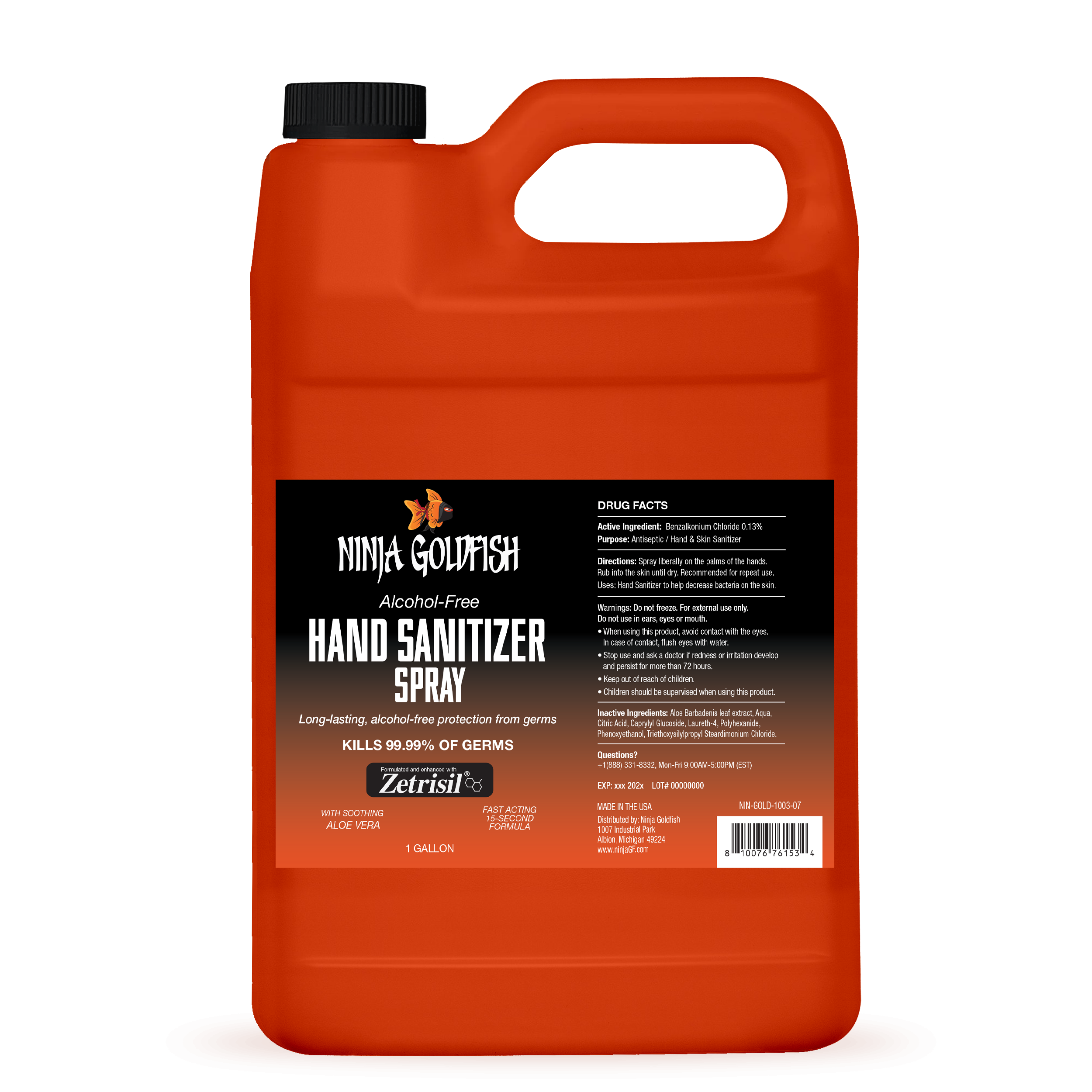 Hand Sanitizer 1 Gallon Ninja Goldfish